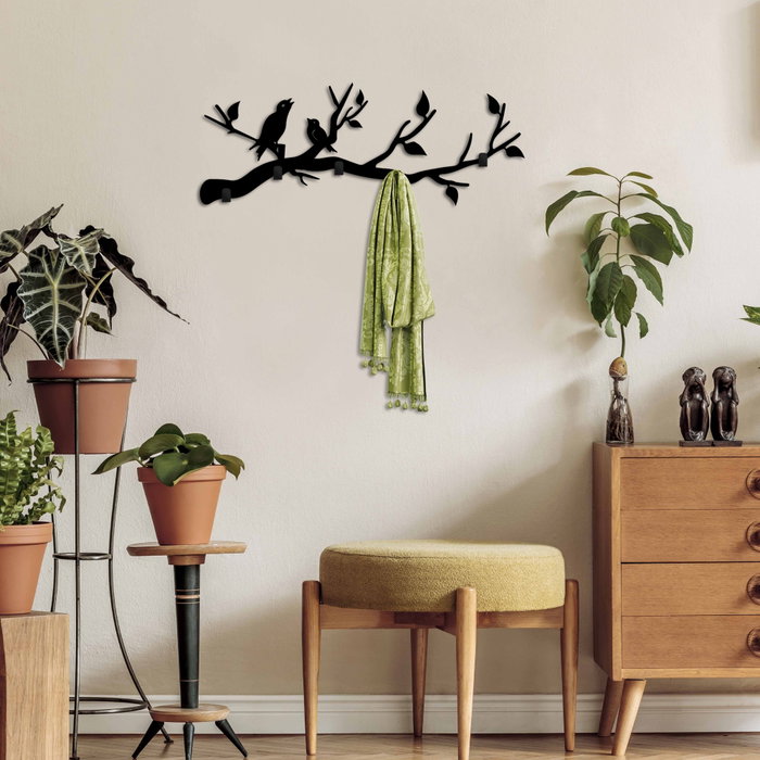 Wallity Escaped Birds Gancho metálico de pared Negro Wallity Escaped Birds Gancho metálico de pared Negro